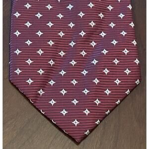 Valentina Italy Milano Burgundy 100% Silk Men’s Neck Tie